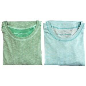 Tommy Bahama Reversible Beach Tee T Shirt Mens XL Short Sleeve Crew LOT OF 2